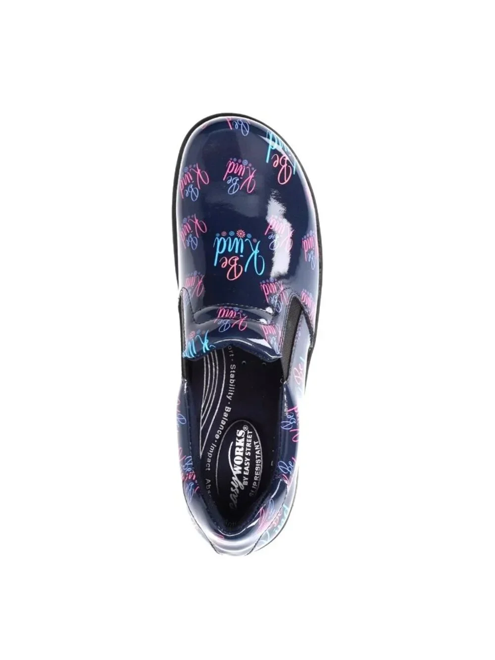 Easy Works Be Kind Clogs 6W Navy Pink Slip Resistant Nursing Comfort Shoes - Picture 5 of 14